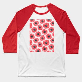 Popies watercolor Baseball T-Shirt